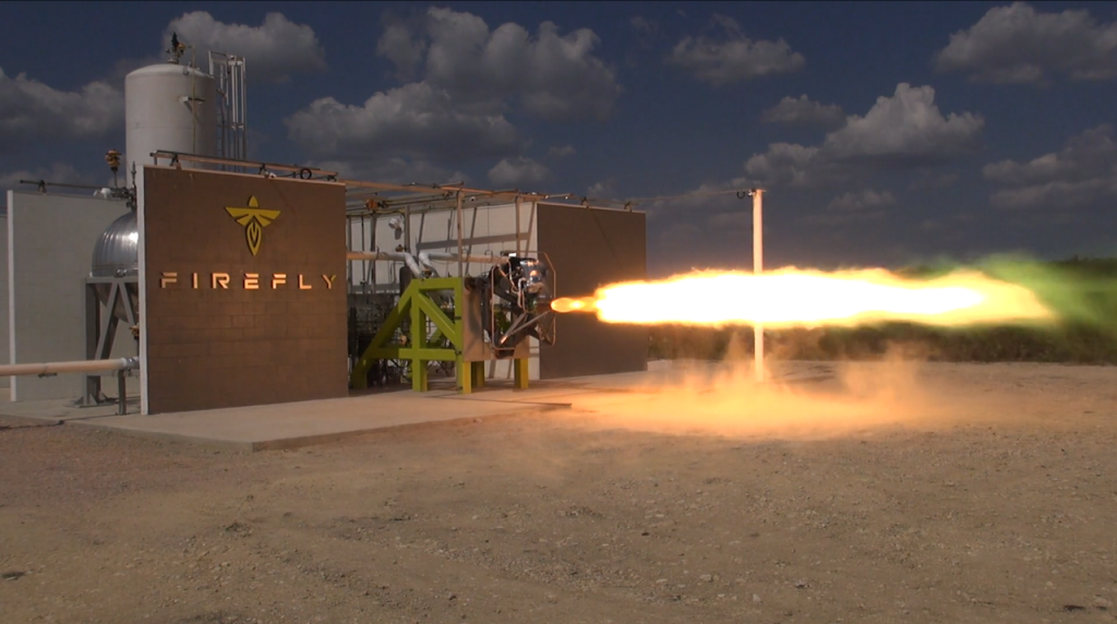 Firefly Space Systems test firing its LOX / RP-1 rocket at its Cedar Parks, Texas facility.